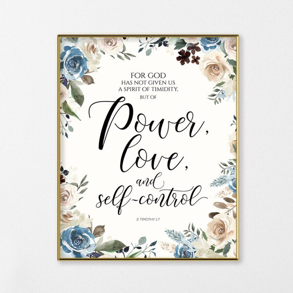 2 Timothy 1 7 - Etsy