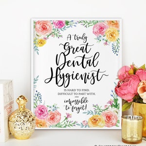 Regalos de higiene dental: arte de pared de agradecimiento a los higienistas dentales y tarjetas de regalo imprimibles, ideales como regalos de agradecimiento IMPRIMIR 40501