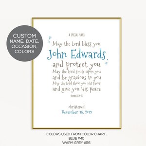 Baby Taufe / Taufe / Widmung Geschenk Poster Personalisierung - Schrift in Lustiger Typografie, dekorieren Baby oder Teen es Bedroom 40374