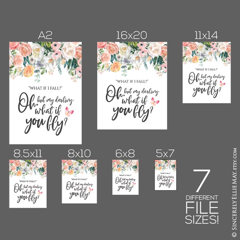 What If I Fall Motivational Winnie The Pooh Quotes Wall Art Etsy