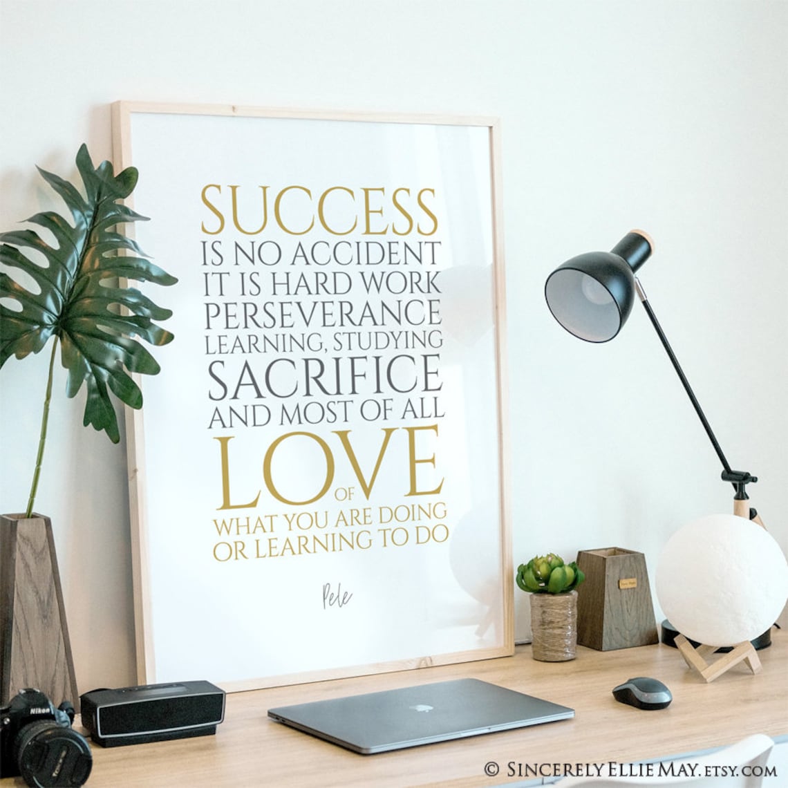 College Dorm Room Wall Art Decor Motivational Quote by Pele Etsy