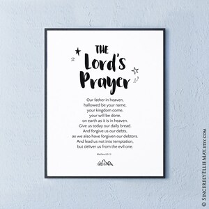 The Lords Prayer Printable for Young Boys Christian Wall Art is Perfect ...