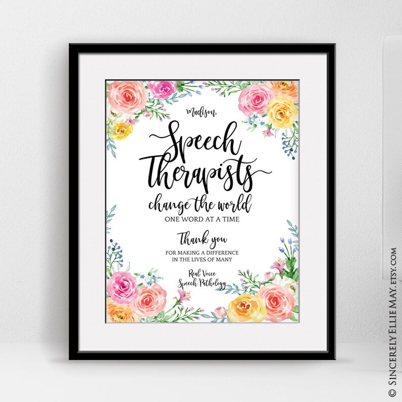 Speech Therapy Gifts Speech Therapists Appreciation Speech Etsy Australia