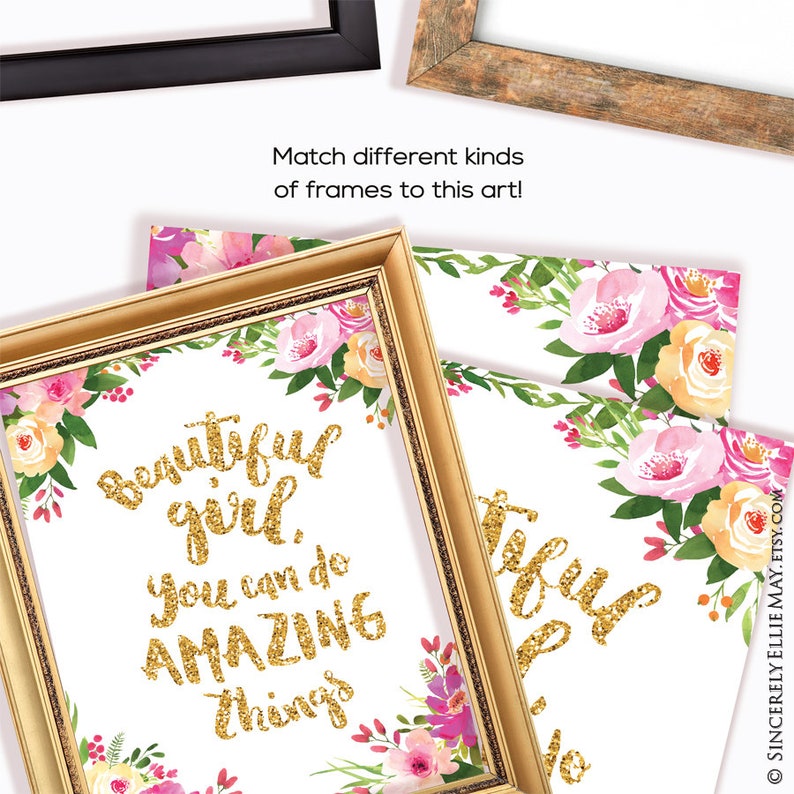 Beautiful Girl You Can Do Amazing Things Bandera Colgante | Cuotas sin interés
