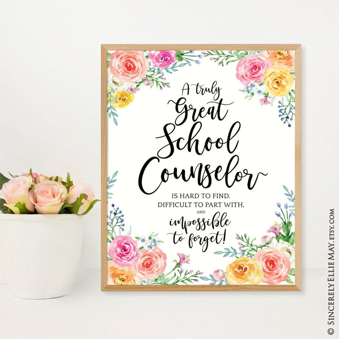 School Counselor Office Wall Decor Printable and Card Gifts - Therapist ...