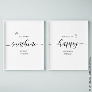 You Are My Sunshine - Kinderzimmer Poster SIE DRUCKEN, toll als Baby Shower Geschenk oder dekorieren in Baby Schlafzimmer, Kinderzimmer, Wohnzimmer 40153