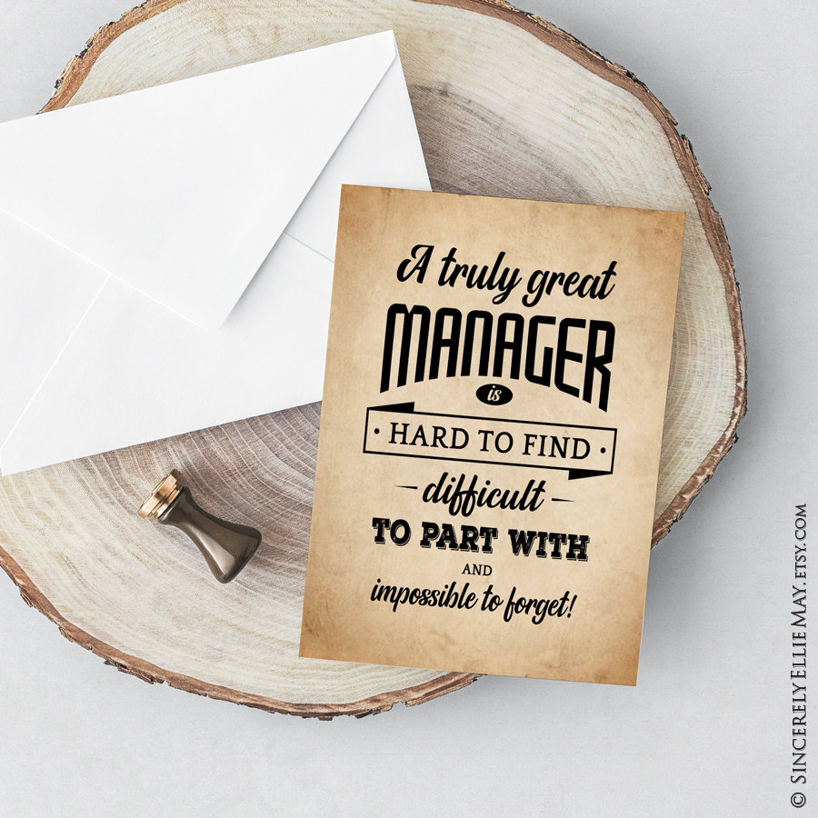 Great Male Manager Quote Gifts Office Manager Appreciation Etsy Australia