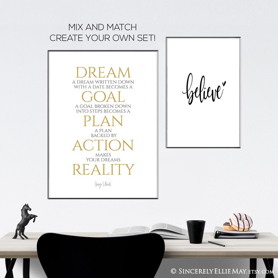 Dream Goal Plan Action Reality Greg S. Reid Motivational Etsy