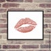 Rose Gold Lips Wall Art Beautiful Luscious Lips Makeup Printables for ...