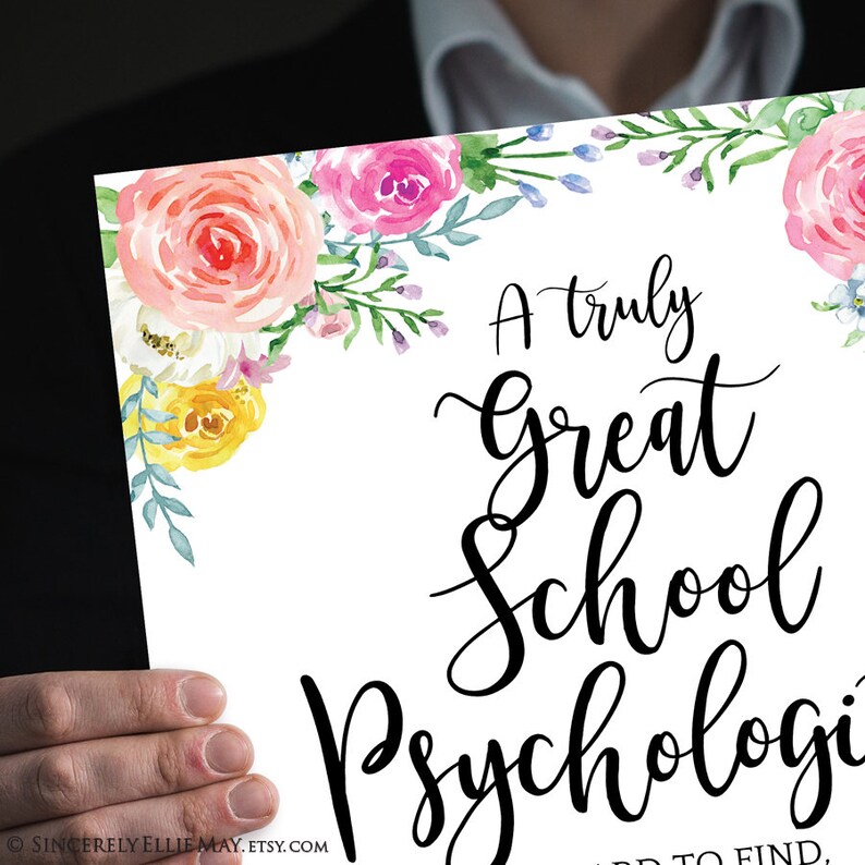 School Psychologist Appreciation Gifts Psychology Wall Art Etsy