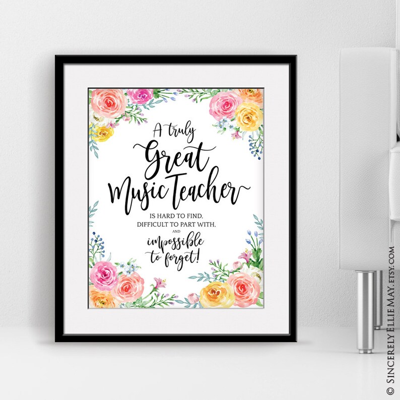 Music Teacher Gift For Retirement Music Room Decor Teacher Etsy