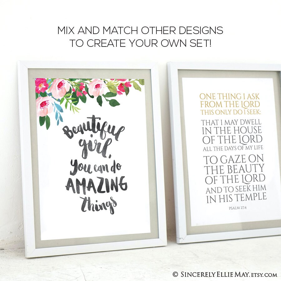 Baby Girl Quote Wall Art Beautiful Girl You Can Do Amazing - Etsy Australia