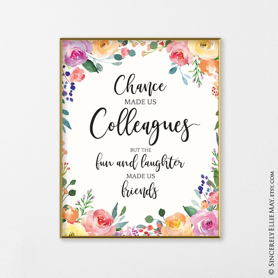 Citations D Amis De Collegue De Cadeau Chance Nous A Fait Etsy Canada
