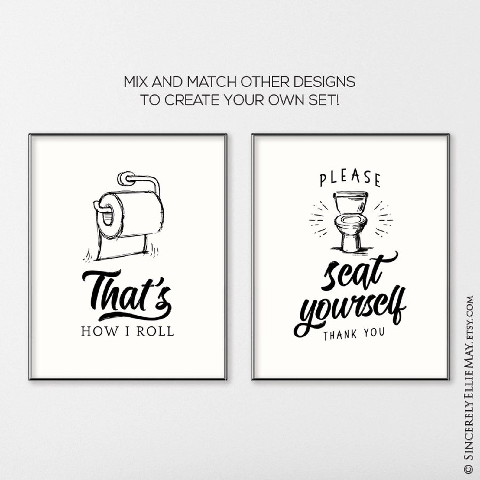 Bathroom Signs Funny Toilet Poster Wall Art That's How I - Etsy