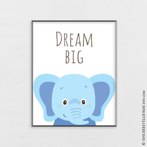 Träumen von großen Elefanten Baby Dusche Poster, Kinderzimmer-Wand-Kunst-Dekor - Cute bedruckbare Geschenk toll zu dekorieren Kinder Schlafzimmer SIE Druck 40329