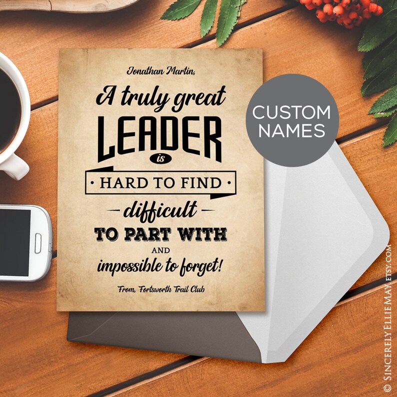 Leadership Quote Gifts For Male Leaders Custom Boss Etsy