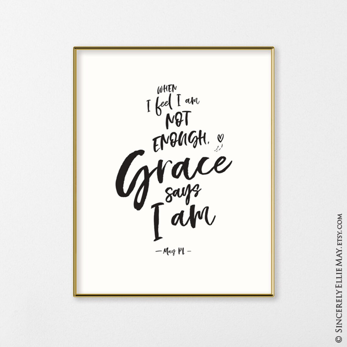Grace Quote Wall Art Gods Grace Sign Printable Christian Etsy