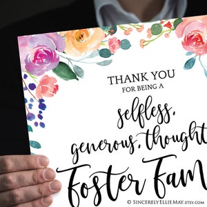 Foster Family Appreciation Gifts, Great as Foster Care Parent Wall Art ...