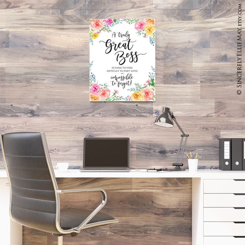 Boss Lady Wall Art Gift A Truly Great Boss Is Hard To Find | Etsy