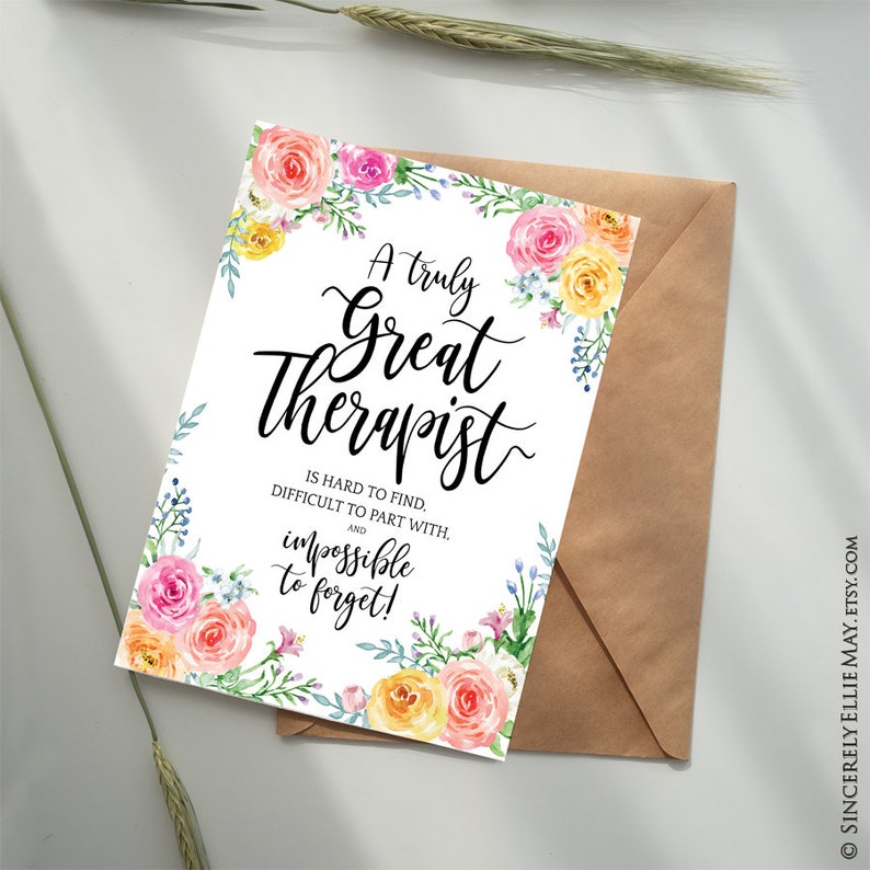 Thank You Therapist Gift Beautiful Appreciation Quote Office Etsy