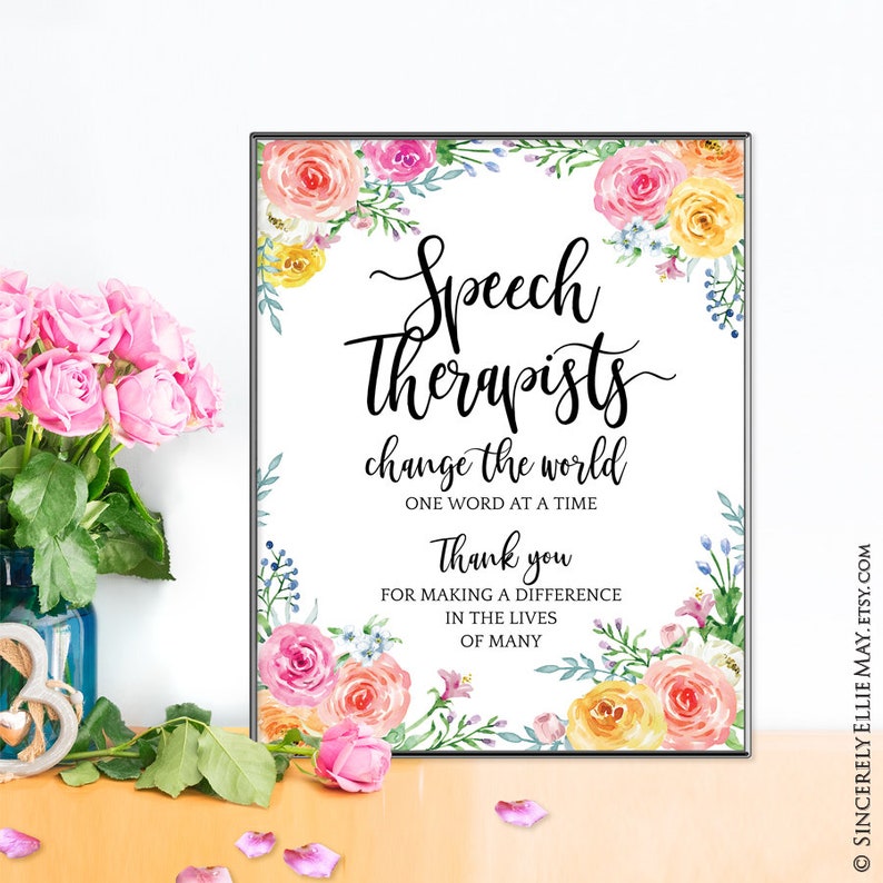 Speech Therapists Appreciation Gifts SLP Clinic Foyer Room Etsy