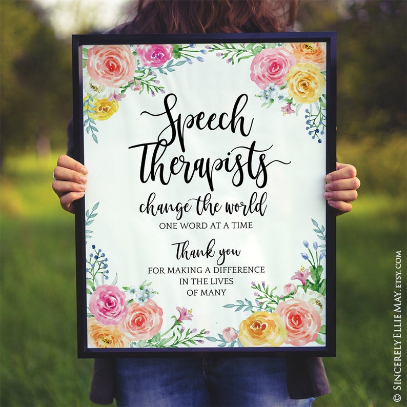 Speech Therapists Appreciation Gifts SLP Clinic Foyer Room Etsy