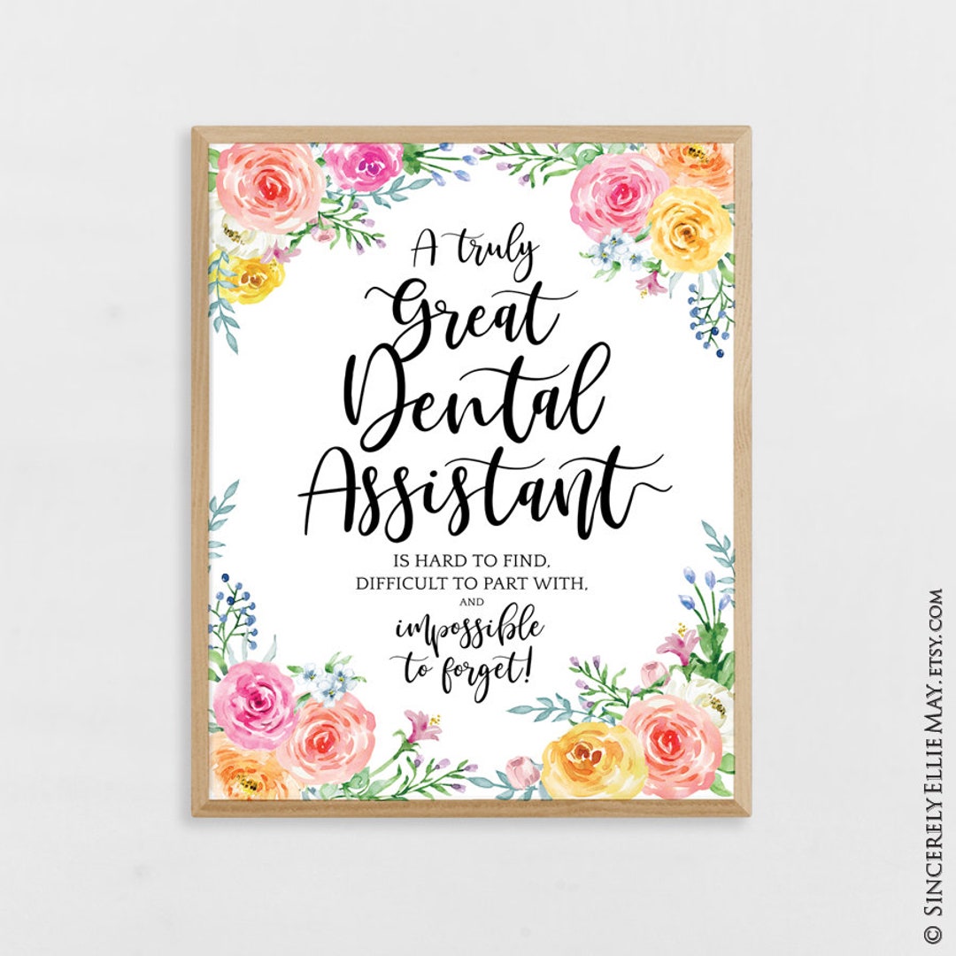 Dental Assistant Gifts Dental Assistants Appreciation Wall Etsy Australia