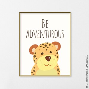 Abenteuer Kinderzimmer Dekor Safari Wandkunst SIE Leopard Poster drucken werden abenteuerliche - Mix und Match-Tiere für Baby-Dusche-Dekor 40335