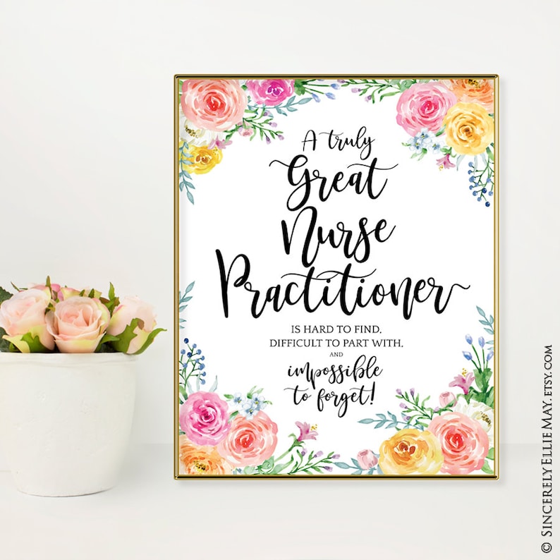 Nurse Practitioner Gifts Nursing Appreciation Wall Art Etsy