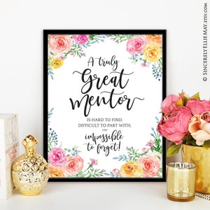 Great Mentor Gift - A Truly Great Mentor Is Hard To Find - as Thank You for Lady Mentor on her Retirement, Girl Boss YOU PRINT 40076