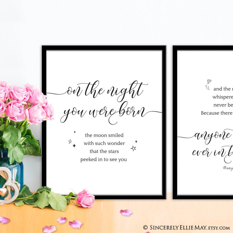 Newborn Baby Gift on the Night You Were Born Quote