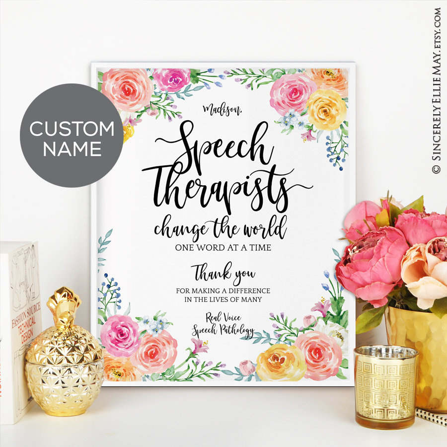 Speech Therapy Gifts Speech Therapists Appreciation Speech Etsy