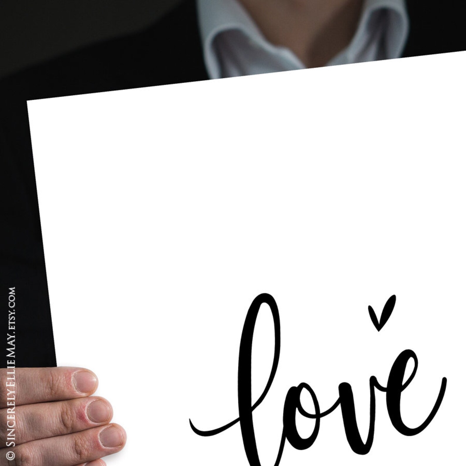 Love One Word Typography Wall Art Sign Wedding Poster Family Etsy