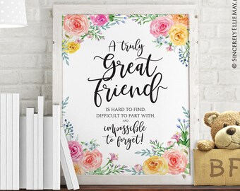 Best friend wall art | Etsy