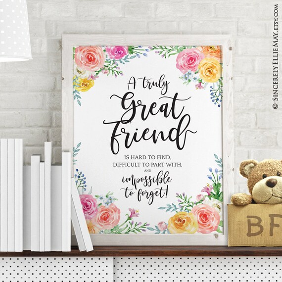 Goodbye Friend Gift Friendship Wall Art A Truly Great Etsy