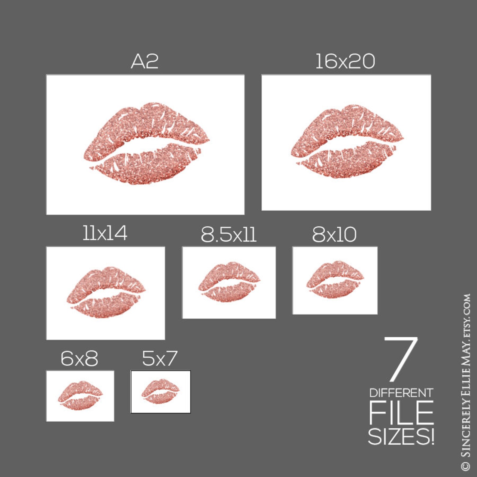 Rose Gold Lips Wall Art Beautiful Luscious Lips Makeup Etsy Australia