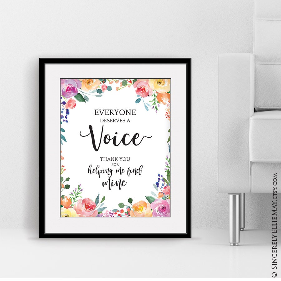 Thank You For Giving Me A Voice Frame