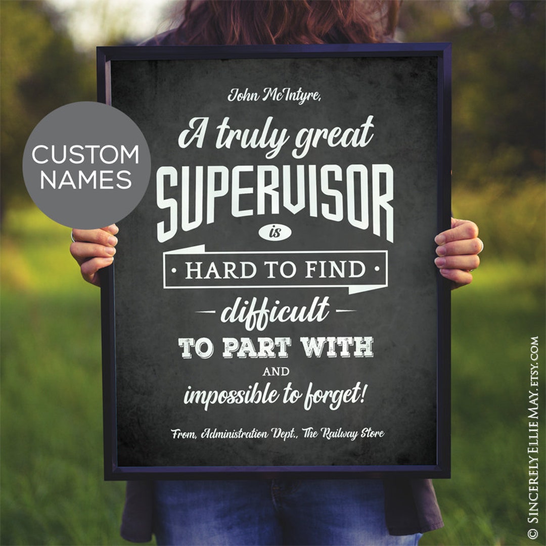 Supervisor Gift, Male Supervisors Appreciation Custom Gifts - Thank You ...