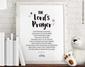 Catholic Wall Decor Prayer Wall Art Our Father Prayer - Etsy