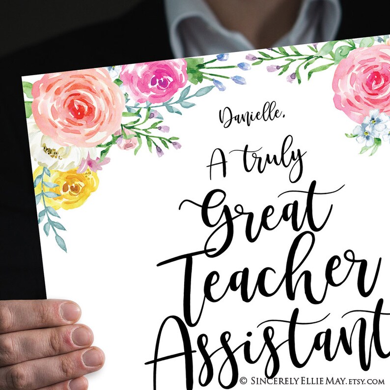 Teacher Assistant Gifts Teaching Assistant Appreciation Etsy