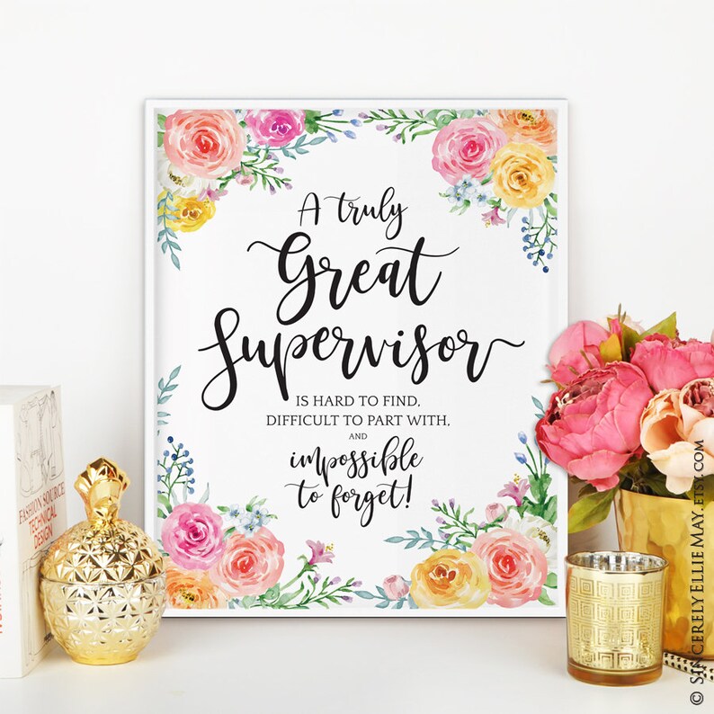 Supervisor Retirement Gifts A Truly Great Supervisor is Hard Etsy