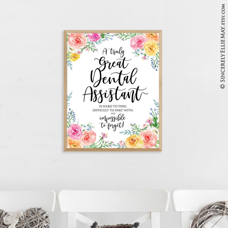 Dental Assistant Gifts Dental Assistants Appreciation Wall Etsy