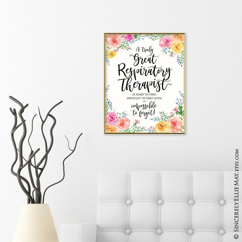 Respiratory Therapy Gifts Therapist Appreciation Wall Art