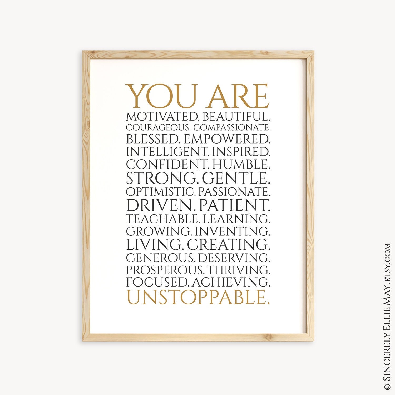 Women Empowerment Strong Woman Inspirational Quotes You Are Motivated,  Beautiful Typography Printable, Wall Art Gifts YOU PRINT 40502 