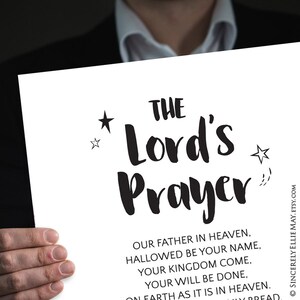 The Lords Prayer for Boys Printable Christian Wall Art Decor is Perfect ...