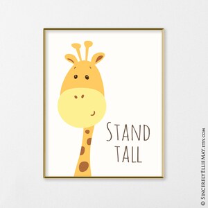 Stand Hoch Giraffe Baby Shower und Kinderzimmer Wand Kunst Geschenk - Süßes Poster druckbar toll als Kinder Schlafzimmer Dekor SIE DRUCK 40324