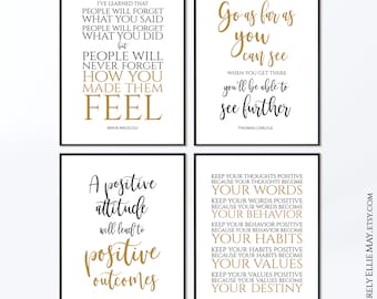 School Counselor Quotes Wall Art Gifts, Counseling Therapist Decor Digital Prints -  Printable Set of 4 YOU PRINT 40807