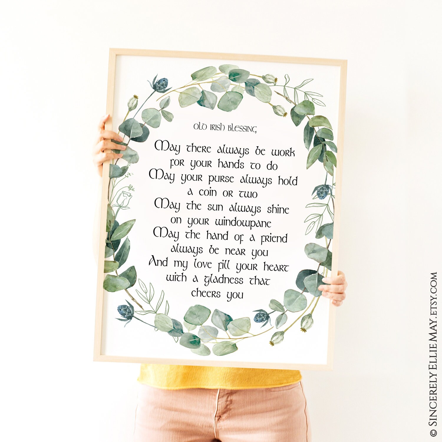 Irish Blessing St Patricks Day Decor Eucalyptus Wreath Wall | Etsy