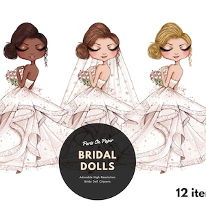 Bride Doll Clipart - France Illustration de mode (fr) Planificateur de Glam (fr) Girl Clipart - France Douche de mariée Tableau de bord de planificateur (fr) Demoiselle d'honneur ( Téléchargement instantané