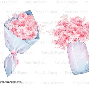 母の日、母の日のクリップアート、水彩花のクリップアート、水彩花のフレーム、母の日の印刷物、 画像 2